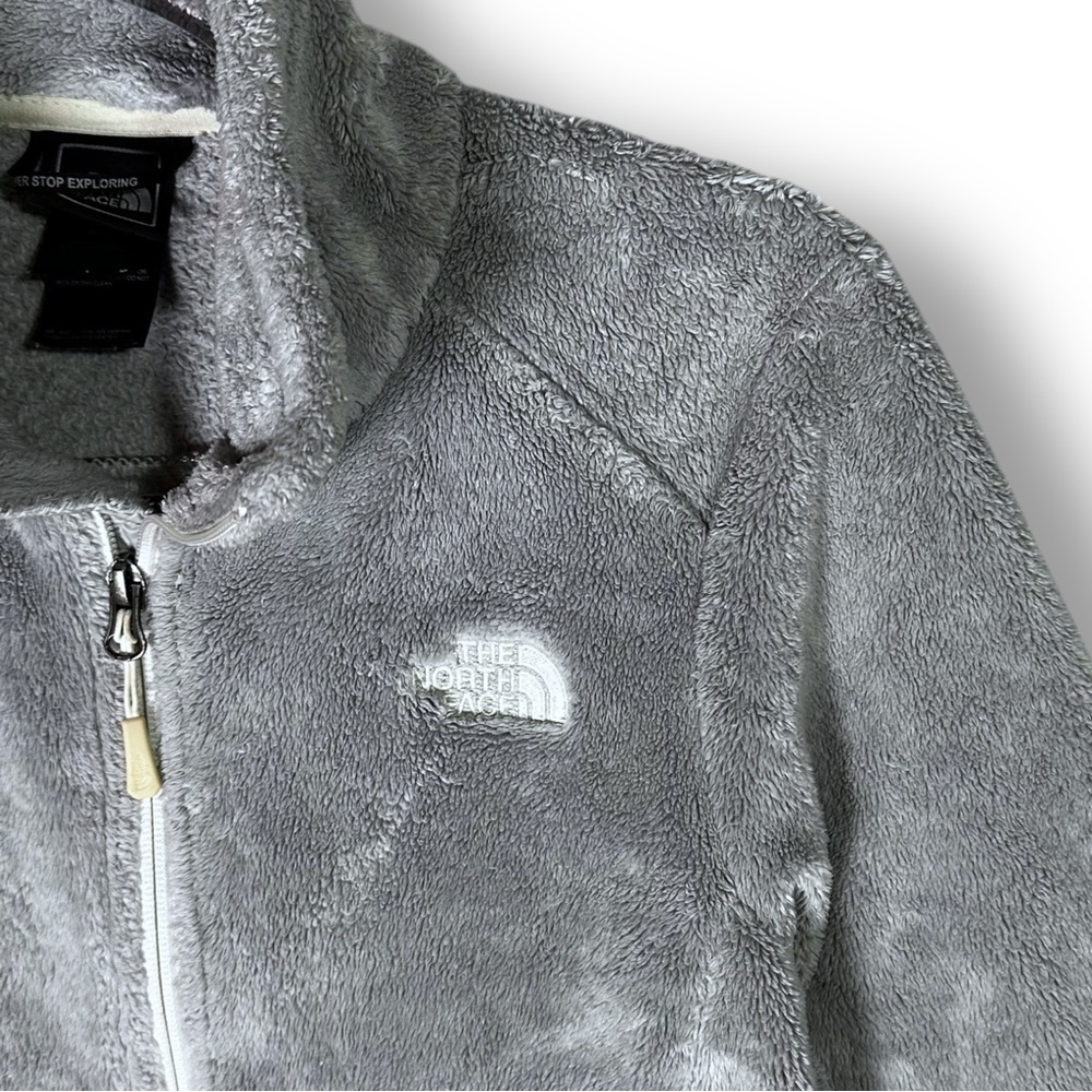 The North Face Womens Osito Fleece Jacket Sz S Gray Outdoor Layer Winter Fall - Picture 4 of 9